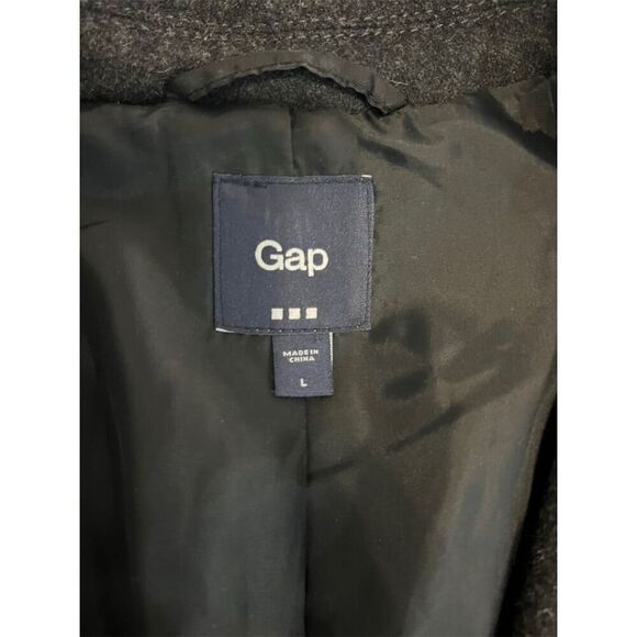 Gap Men's Gray Wool Blazer Jacket Size L Two-Button - Picture 10 of 12